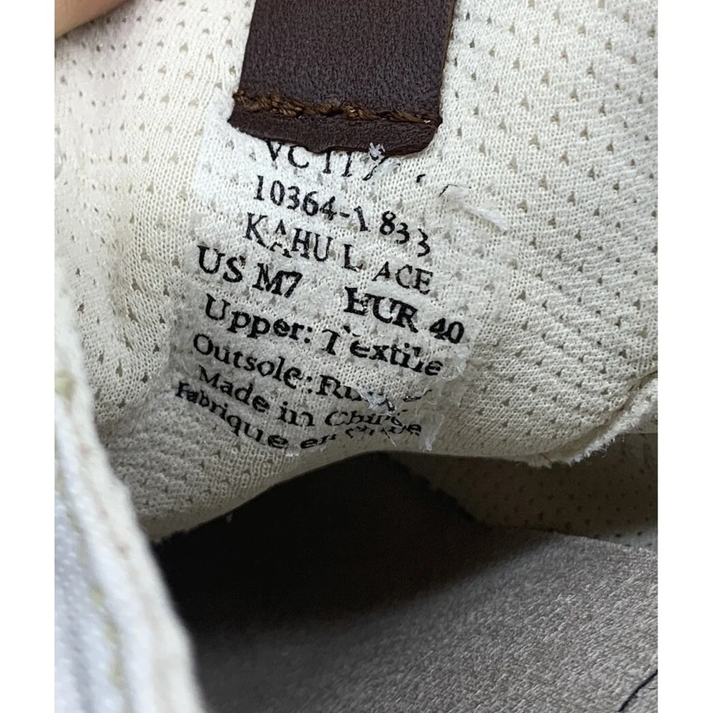 OluKai Men's White Kahu‎ Lace Up Canvas Boat Shoe Size 8 EUR 40